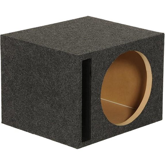 Q Power 10 Inch Subwoofer Box Vented Speaker Box for in-Car Audio