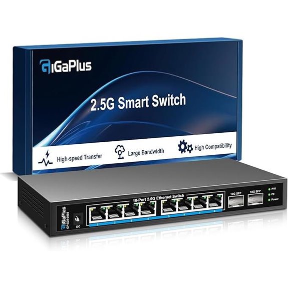 GiGaPlus 10-Port 2.5Gb Unmanaged Ethernet Switch