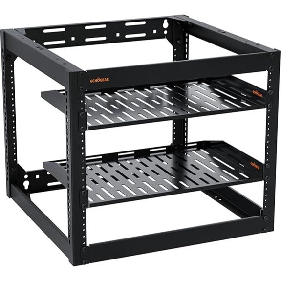 ECHOGEAR 10U Wall Mount Network Rack with Shelves