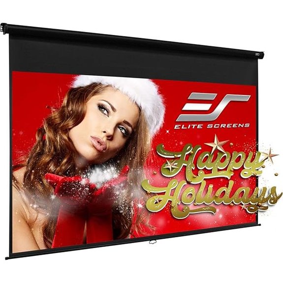 Elite Screens 110-Inch Manual Pull Down Projector Screen