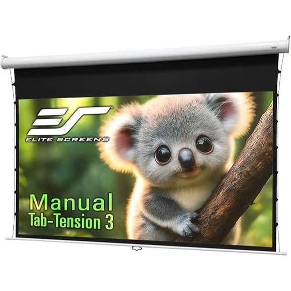 Elite Screens 110-Inch Manual Tab-Tension Projector Screen