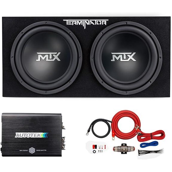 MTX TNP212D2 12 1200W Car Subwoofer Package