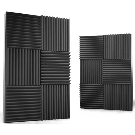 12 Pack Acoustic Foam Panels Charcoal Soundproof Wedges