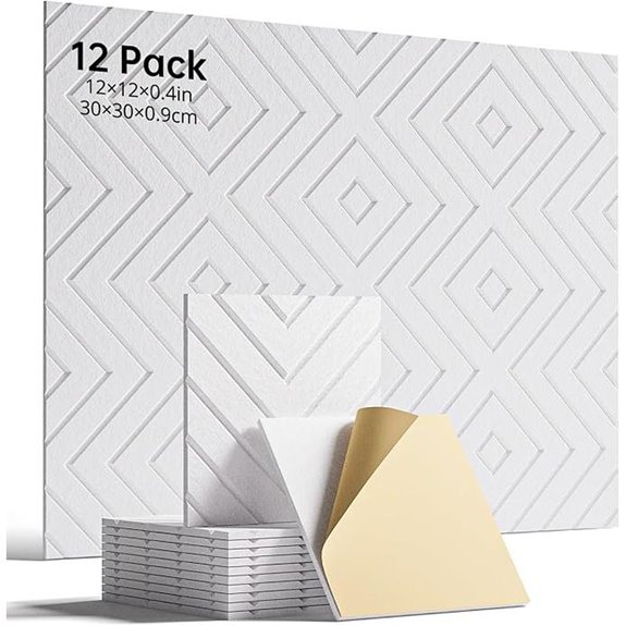 Soundproof Foam Panels 12-Pack for Walls and Ceiling