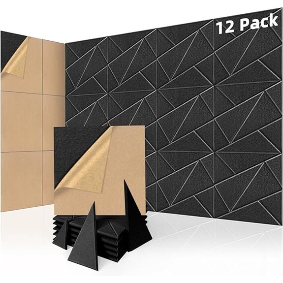 Art3d 12-Pack Acoustic Soundproof Wall Panels