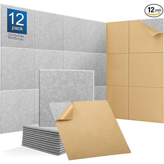 12-Pack Acoustic Soundproof Wall Panels