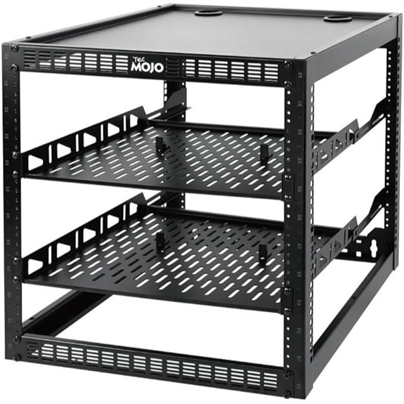 Tecmojo 12U Open Network Rack with Shelves