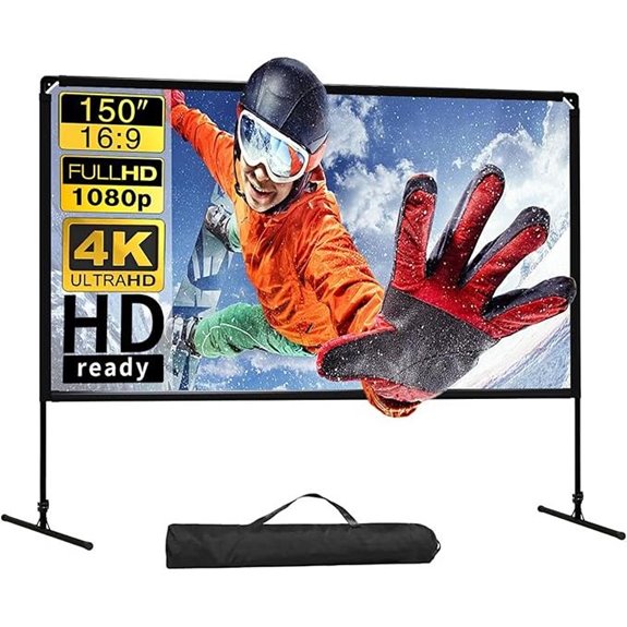 GT GETCO TECH 150-Inch Indoor/Outdoor Projector Screen