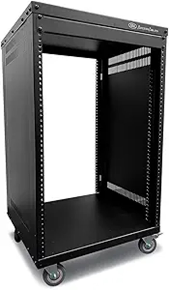 AxcessAbles 16U AV Rack with Wheels