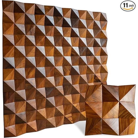 3D Oak Wood Acoustic Diffuser Panels (11.81)