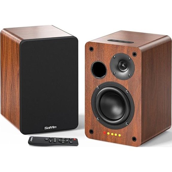 Saiyin 40W Bluetooth Bookshelf Speakers with Subwoofer