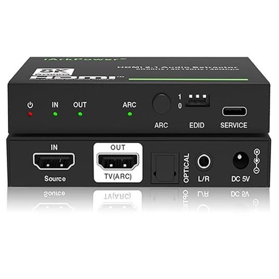 HDMI 2.1 Audio Extractor 4K120Hz with Optical+ Analog