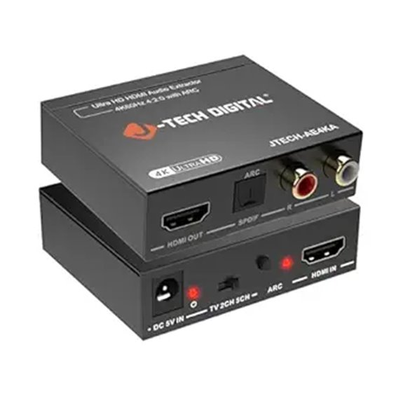 J-Tech HDMI Audio Extractor 4K ARC RCA Optical