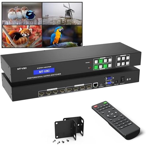 MT-VIKI 4K HDMI 4x4 Matrix Switch with Audio & Web GUI