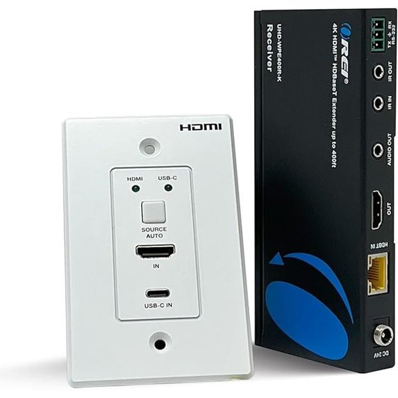 OREI 4K Wall Plate HDMI/USB-C Extender