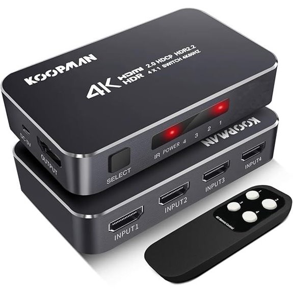 Koopman 4K HDR HDMI Switch with Remote