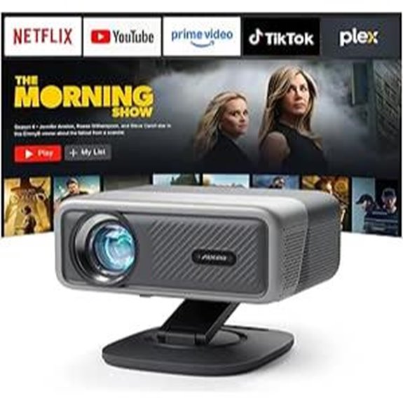 AuKing 4K WiFi Bluetooth Projector with Dolby Audio