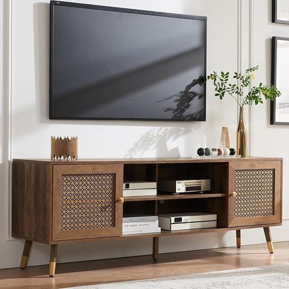 66 Inch TV Stand with Storage for 70 Inch TVs