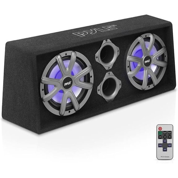 Pyle 8” Dual Truck Subwoofer Box with LED Lights