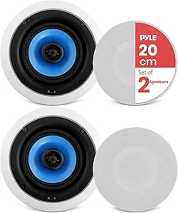 Pyle 8” In-Wall/In-Ceiling Speakers 250W Stereo