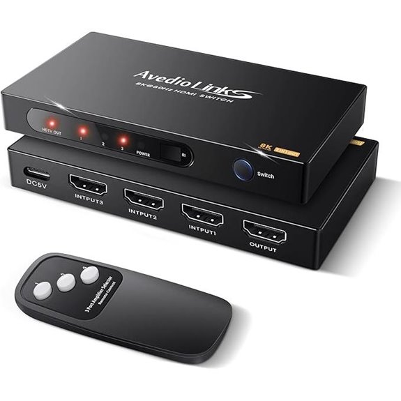 HDMI 2.1 Switch with Remote 8K/4K Support