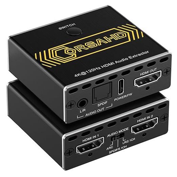 HDMI 2.1 Audio Extractor & Switch with 8K Support