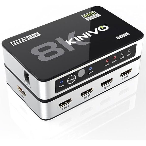 Kinivo 8K HDMI Switch 4-Port with HDR10+ and Dolby