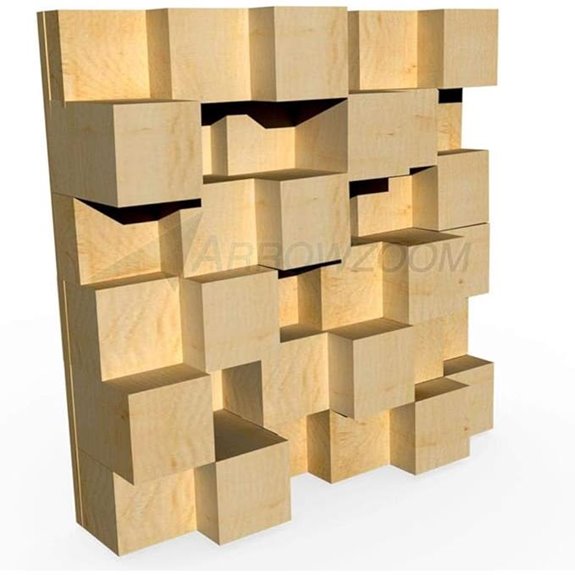 Quadratic Skyline Acoustic Wooden Diffuser for Studios