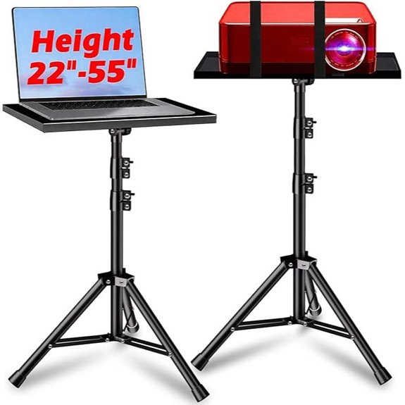Adjustable Projector Stand with 33LB Load Capacity