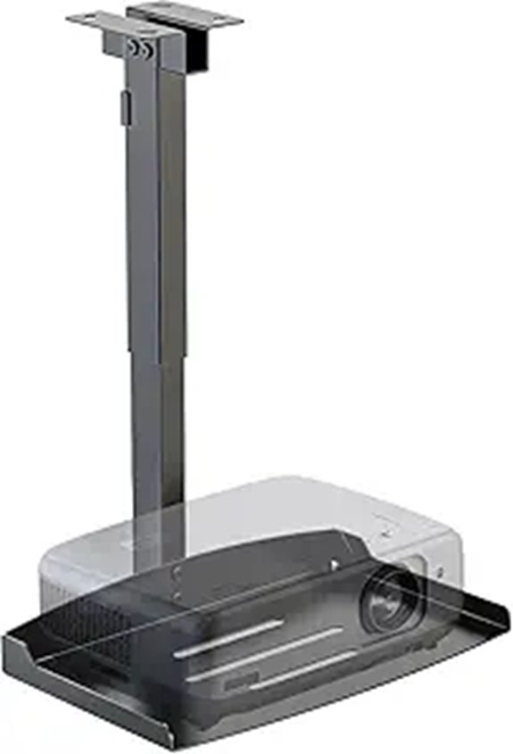 WALI Ceiling Projector Mount Adjustable No Holes Black