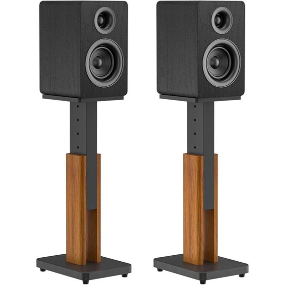 Height Adjustable Speaker Stands for Bookshelf Speakers