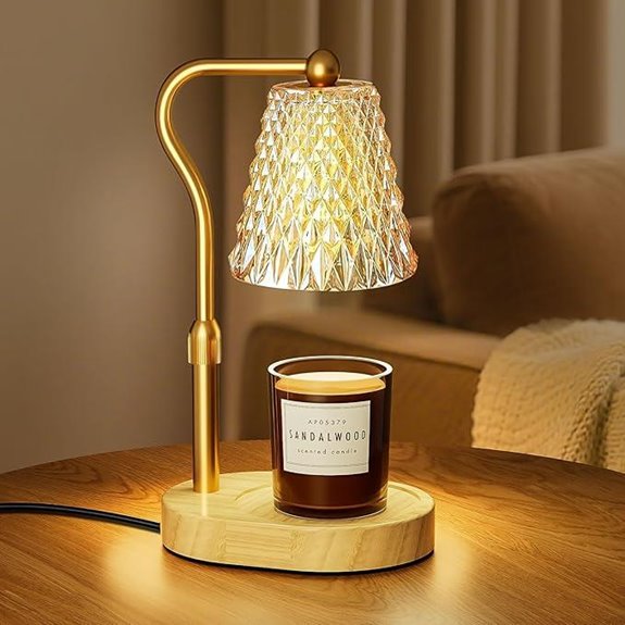 Adjustable Candle Warmer Lamp with Timer and Bulbs