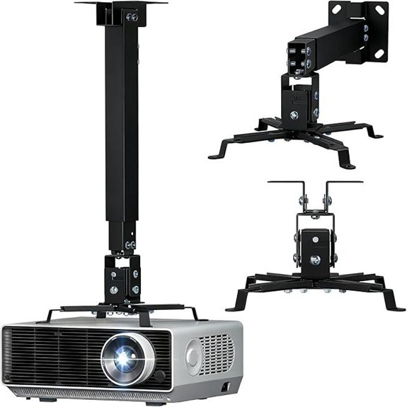 WALI Adjustable Ceiling Projector Mount with Extension