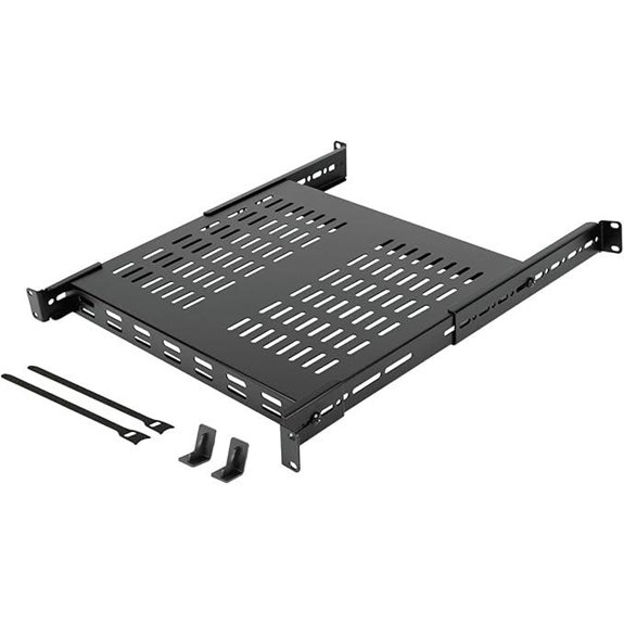 Tecmojo 1U Vented Server Rack Shelf 13.8-23.6in Deep