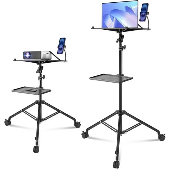 VEVOR Adjustable Projector & Laptop Stand with Trays