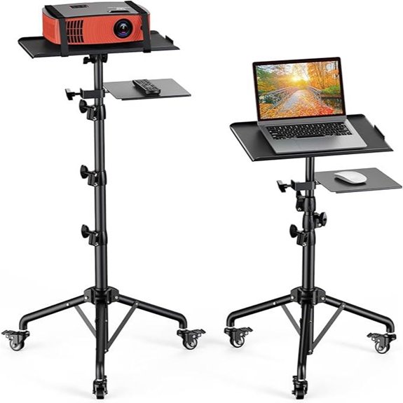 Amada Adjustable Rolling Projector and Laptop Stand