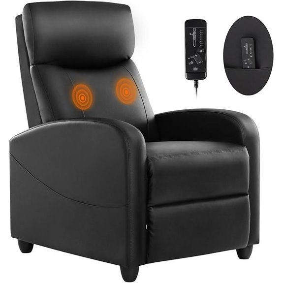 Sweetcrispy Adjustable Recliner Chair with Lumbar Support