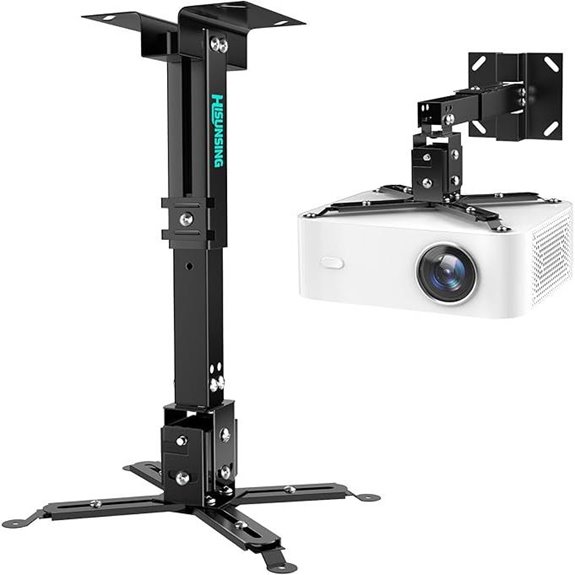 Adjustable Ceiling Mount for Projectors 44lb Capacity