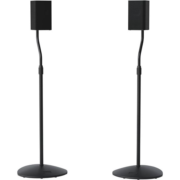 Sanus Speaker Stands Pair Adjustable Height Easy Assembly