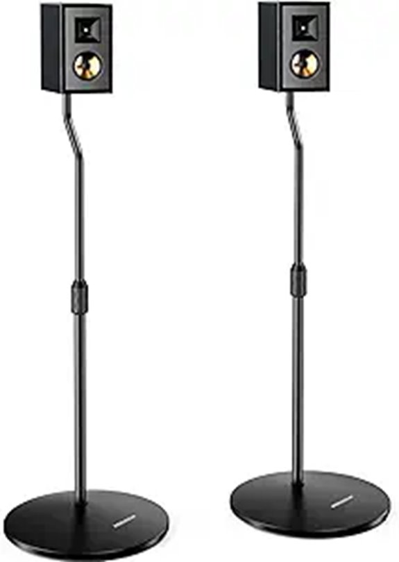 Perlegear Adjustable Speaker Stands for Small Speakers