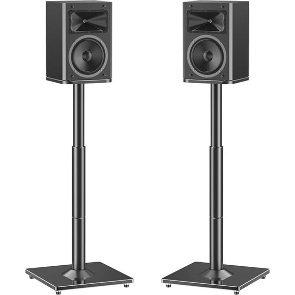 MountUP Adjustable Floor Speaker Stands (Pair 28.3-37.4)