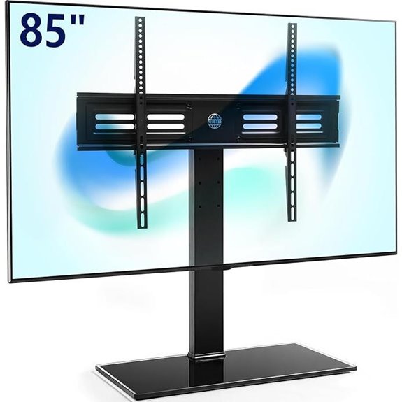 FITUEYES Universal TV Stand with Swivel Mount