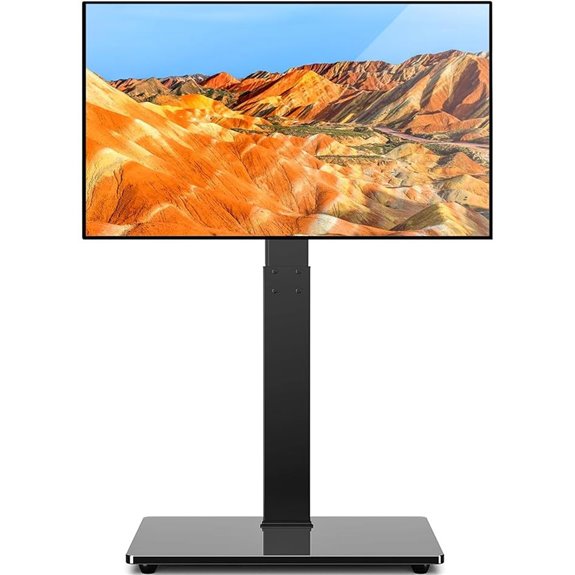 TAVR Universal TV Floor Stand with Swivel and Storage