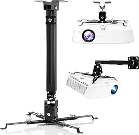 3-in-1 Adjustable Wall/Ceiling Projector Mount