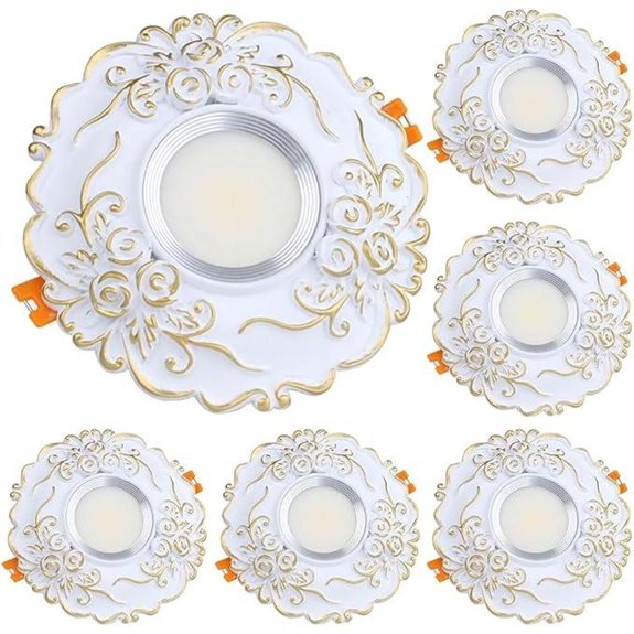 Adjustable White LED Recessed Downlights (6-Pack)