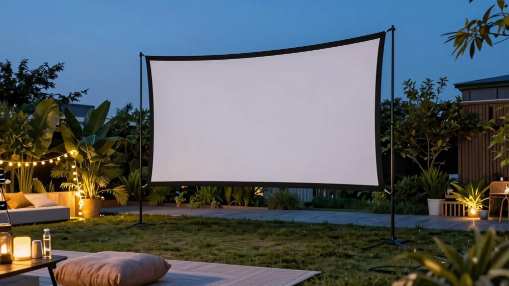 affordable outdoor projector screens