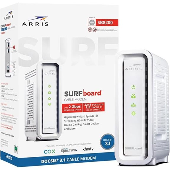 ARRIS SURFboard SB8200 Cable Modem with 2Gbps Ports