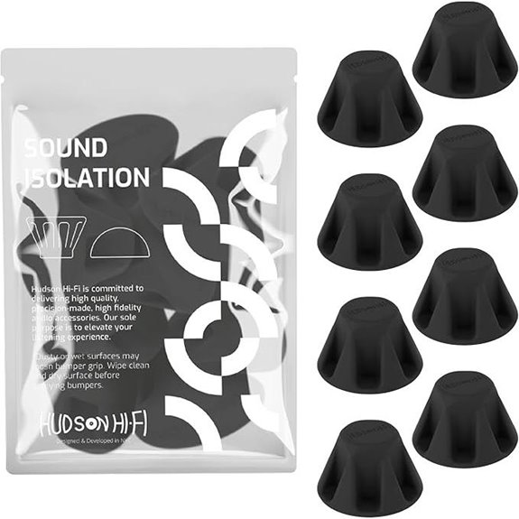 8-Pack Rubber Feet for Audio Equipment