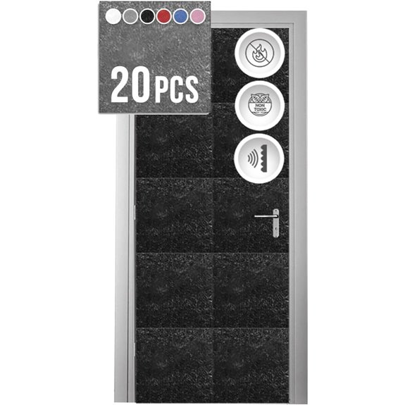 Arrowzoom Black Soundproofing Acoustic Panels (20 pcs)