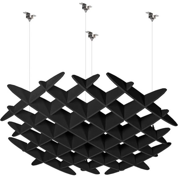 VIVO Hexagonal Acoustic Ceiling Panel Black